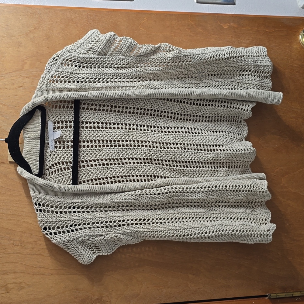 Crochet Beige Cardigan
